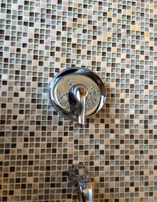 Bathroom Remodeling in Downtown Phoenix - Tile Wall & Faucet